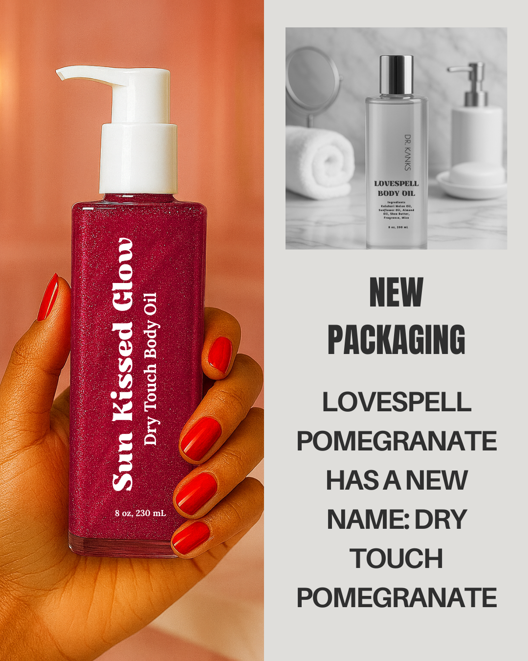 Sun-Kissed Glow Body Oil  |  Pomegranate