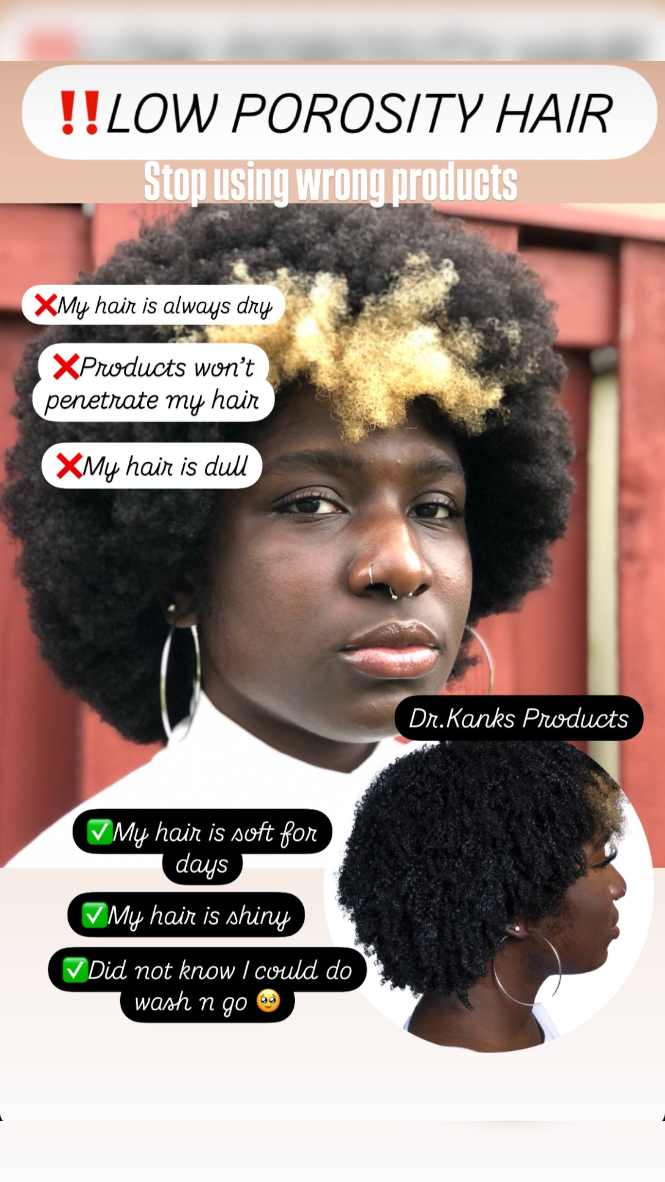 Afro Low Porosity Hair Products | Wash and go and deep hydration system