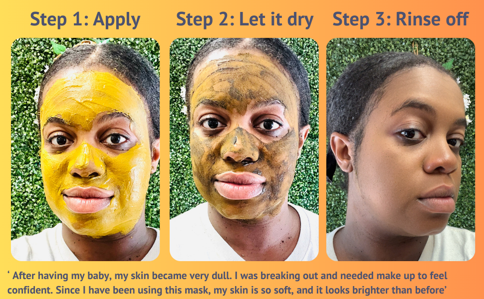 Turmeric & Vitamin C Brightening Face Mask | Powerful Dark Spot Treatment for Even Skin