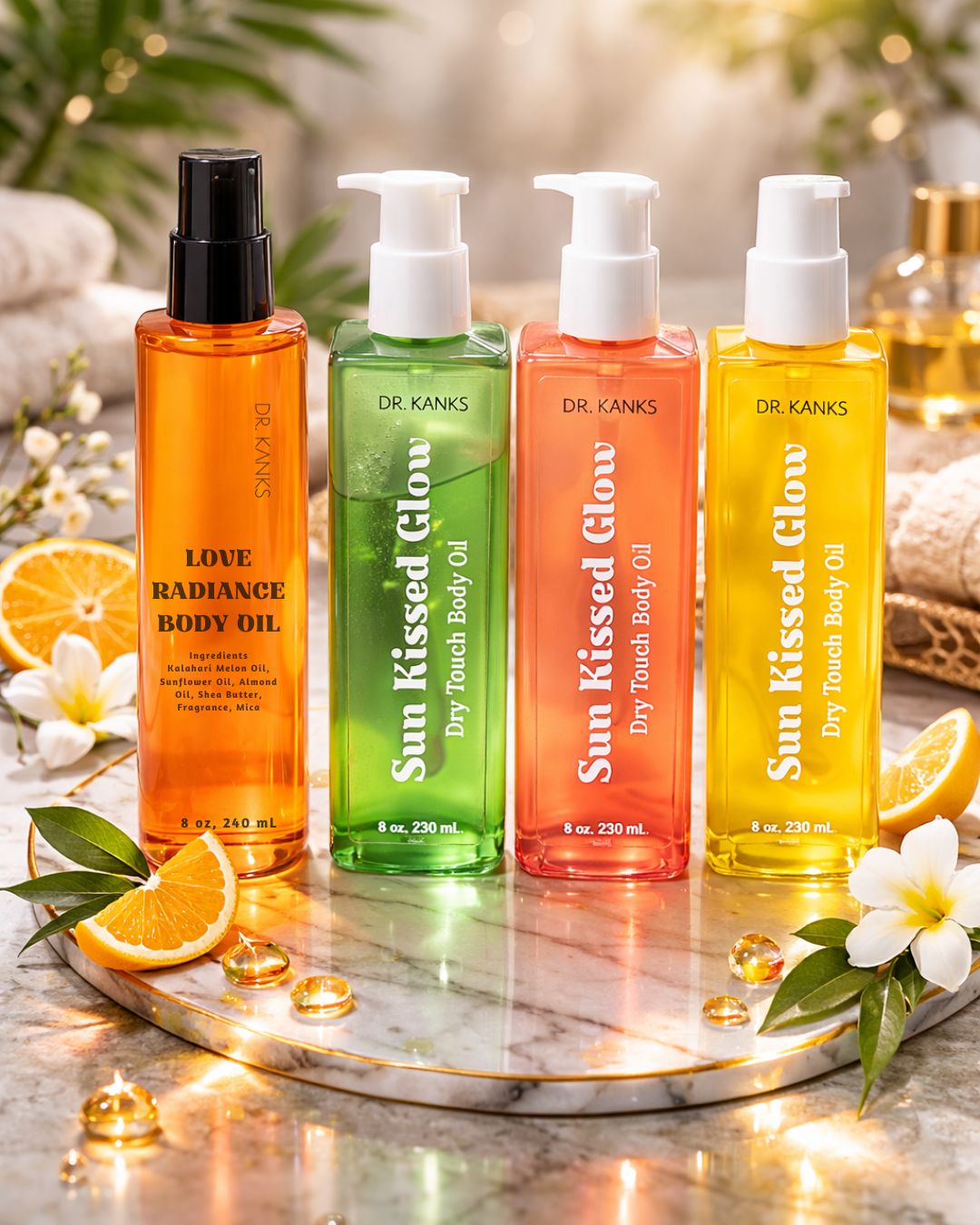 Sun-Kissed Glow Bundle | Fruity & Fresh Collection | Candy, Pomegranate, Coco Milk, Love Radiance