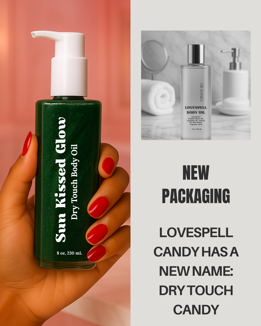 Dry Touch Body Oil | Sun-Kissed Glow – Candy Scent