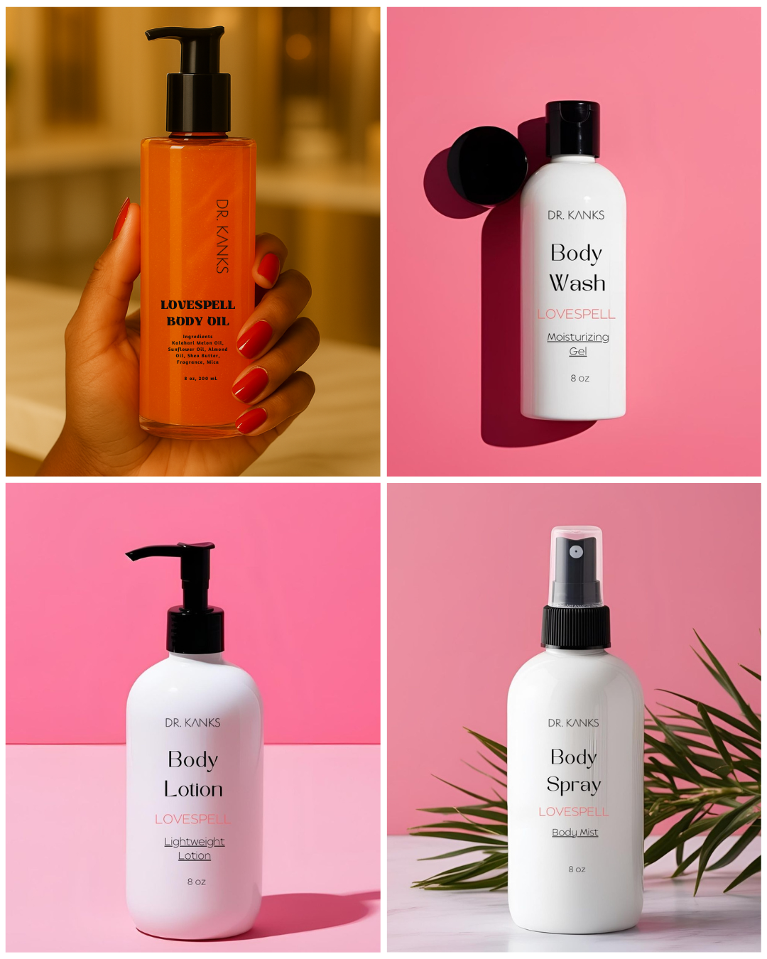 Lovespell Collection - Body Wash, Lotion, Spray & Oil