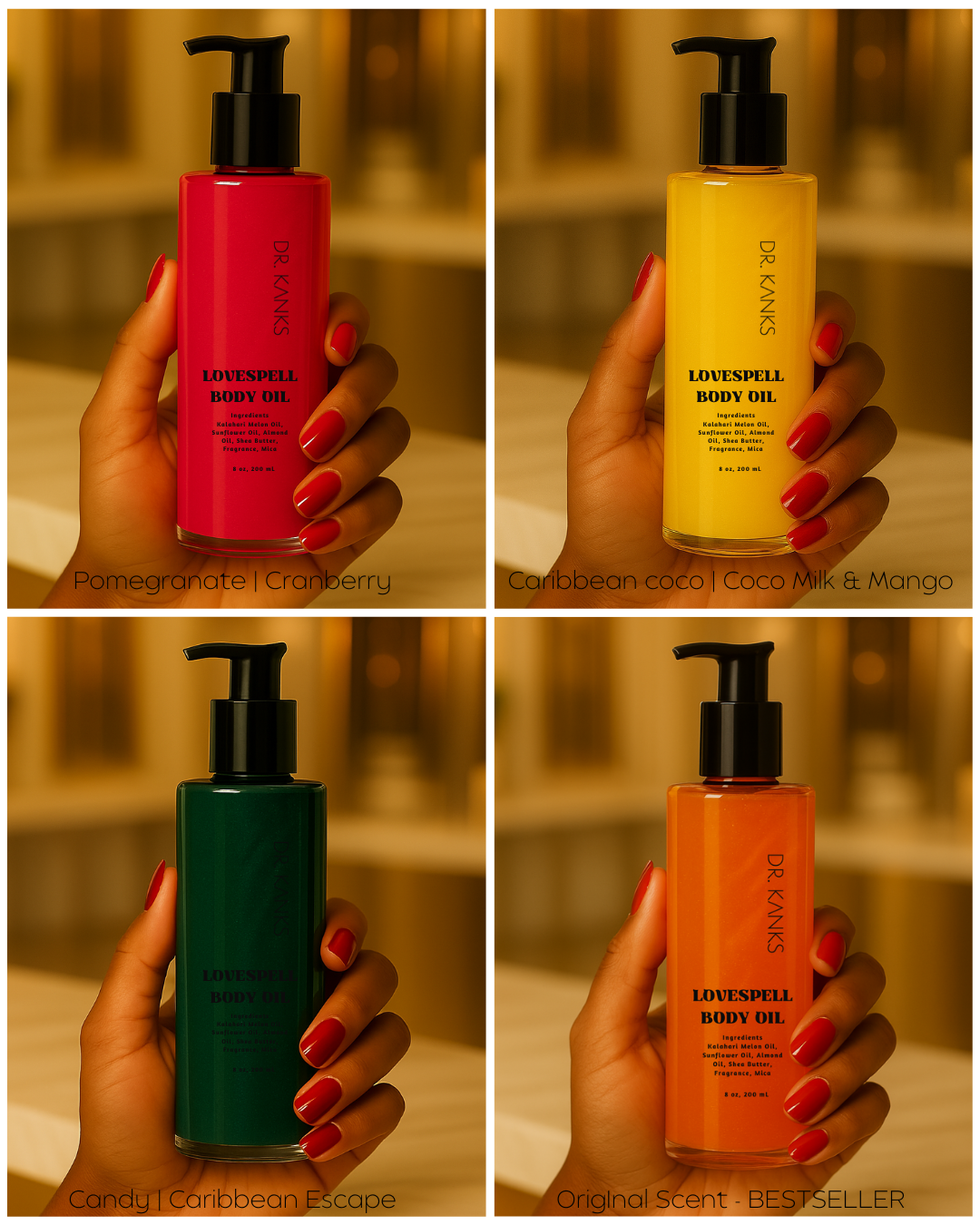 Lovespell Bundle | Non-Greasy Body Oils, Luxurious Scent Collection